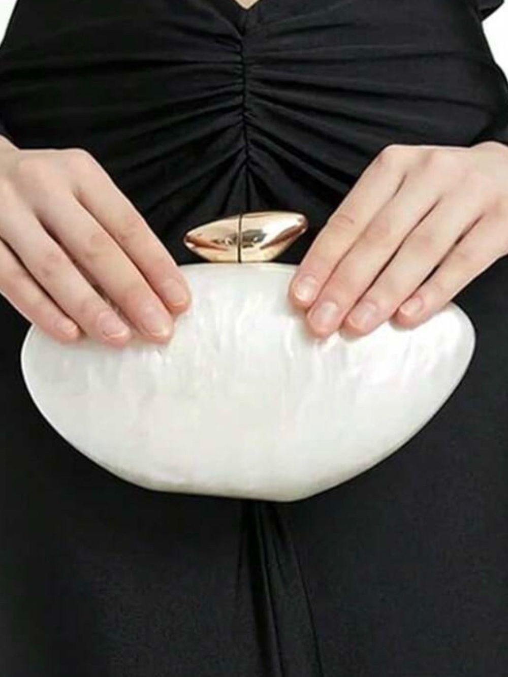 NWT Pearlescent Marbled Evening Clutch with Gold Accent by Urban Expressions